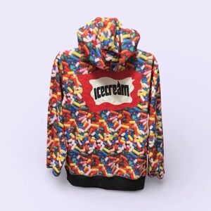 RARE Billionaire Boys Club Ice Cream Sprinkle All Over Print Hoodie Size S OOP